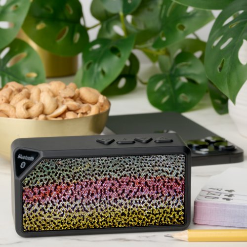 Colorful Rainbow Trout Scale Texture Look Pattern Bluetooth Speaker