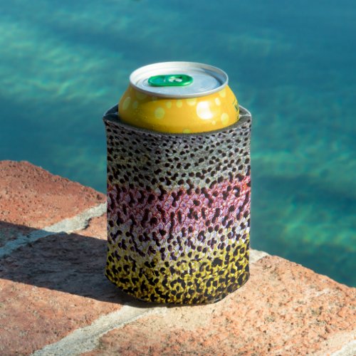 Colorful Rainbow Trout Scale Texture Look Pattern Can Cooler