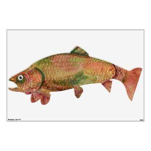 COLORFUL RAINBOW TROUT WALL DECAL