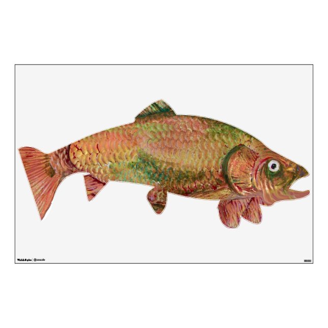 COLORFUL RAINBOW TROUT WALL STICKER (Front)