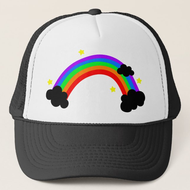 Colorful rainbow trucker hat (Front)