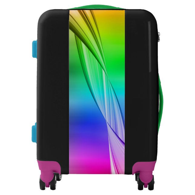 Colorful Rainbow Twist Abstract Art Luggage (Front)