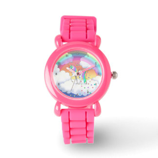 Colorful Rainbow Unicorn and Stars Watch