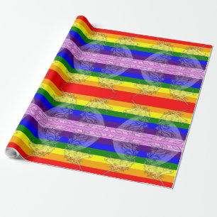 Colorful Rainbow Unicorn Pattern LGBT Gay Pride Wrapping Paper