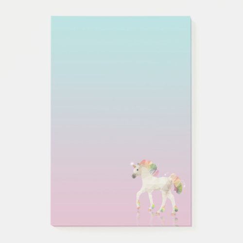 Colorful Rainbow Unicorn Polygon _ Post_it Notes