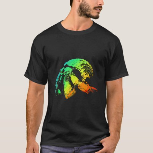 Colorful Rainbow Vintage Shirt Cute Hermit Crab Lo