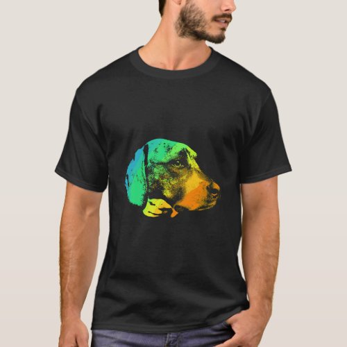 Colorful Rainbow Vintage Shirt Cute Plott Hound Lo