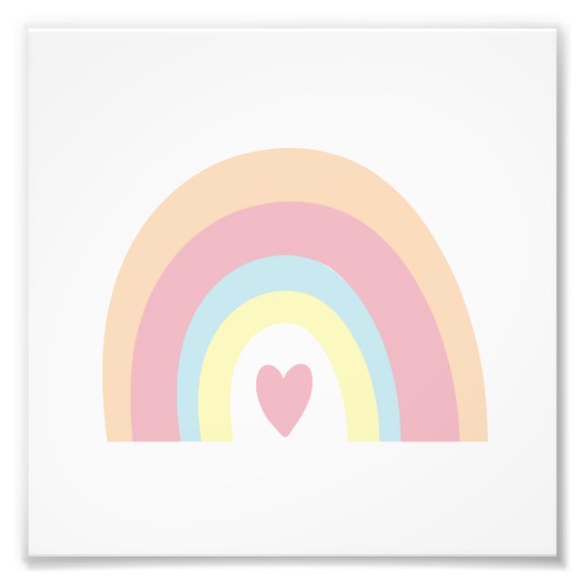 Colorful Rainbow Wall Design Photo Print (Front)