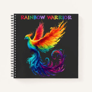 Colorful Rainbow Watercolor Phoenix Warrior Unique Notebook