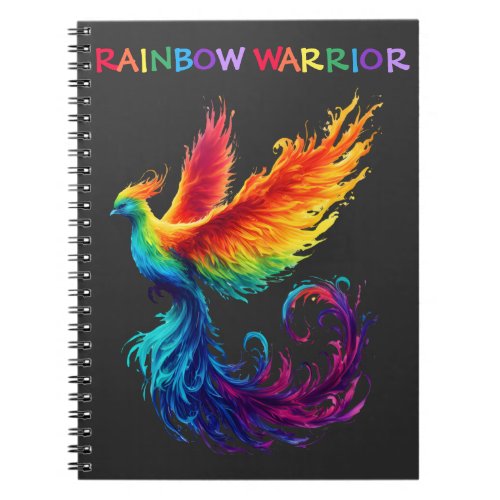 Colorful Rainbow Watercolor Phoenix Warrior Unique Notebook