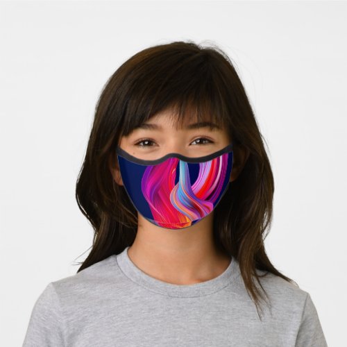Colorful Rainbow Waves Premium Face Mask