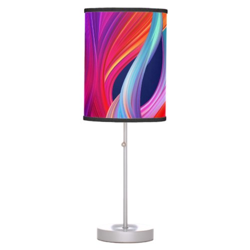 Colorful Rainbow Waves Table Lamp