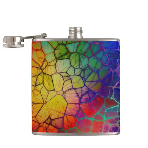 Colorful  Rainbow Web Flask