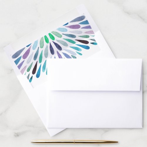 Colorful Rainbow Wedding Envelope Liner
