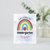 Colorful Rainbow Welcome to Kindergarten Postcard | Zazzle