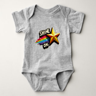 Colorful Rainbow with Star  Baby Bodysuit