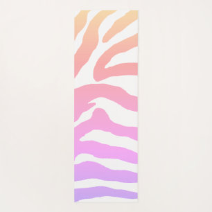 Colorful Rainbow Zebra Stripe Yoga Mat