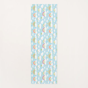 Colorful Rainbows and Clouds Yoga Mat