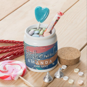 Colorful Raindrop Brushstroke Candy Jar