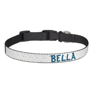 Colorful Raindrop Pattern Customizable Pet Name Collar