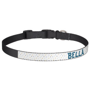 Colorful Raindrop Pattern Customizable Pet Name Pe Collar