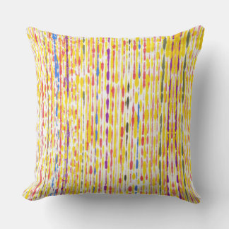 Colorful Raindrops Pattern Accents Throw Pillows
