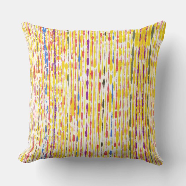 Colorful Raindrops Pattern Accents Throw Pillows (Front)