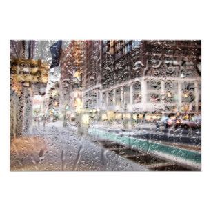 Colorful Rainy Day NYC Abstract Photo Print