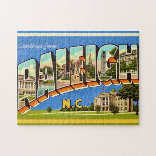 Colorful Raleigh NC 11x14 Jigsaw Puzzle