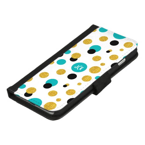 Colorful random dots seamless pattern iPhone 87 plus wallet case