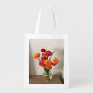 Colorful Ranunculus Floral Reusable Bag