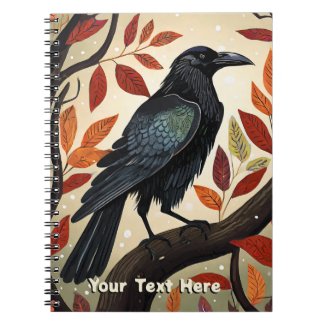 Colorful Raven Perched in a Tree