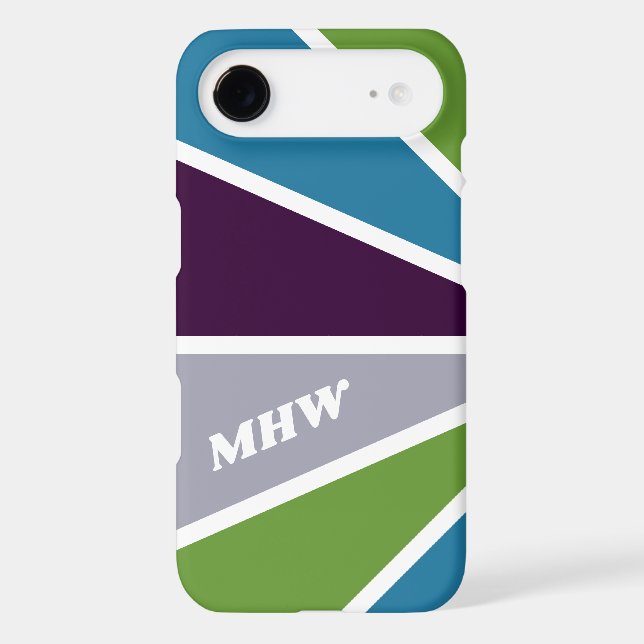 Colorful Rays custom monogram phone cases (Back)