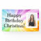 Colorful Rays Custom Photo Birthday Party Banner