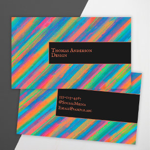 Colorful Rays of Light falling into darkness Business Card