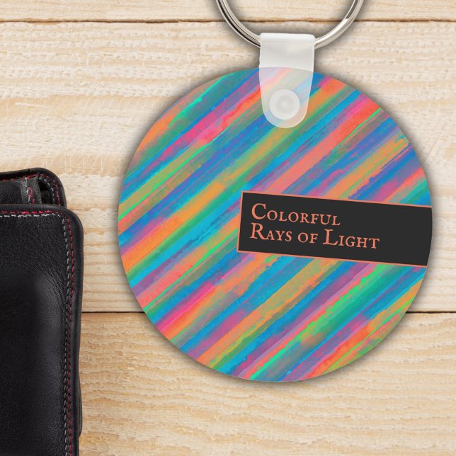 Colorful Rays of Light falling into darkness Keychain (Creator Uploaded)