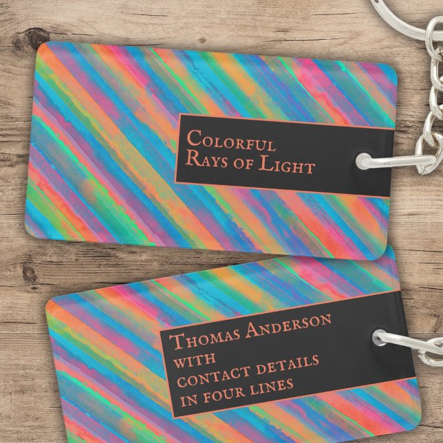 Colorful Rays of Light falling into darkness Keychain (Creator Uploaded)