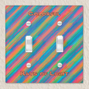 Colorful Rays of Light Switch Cover