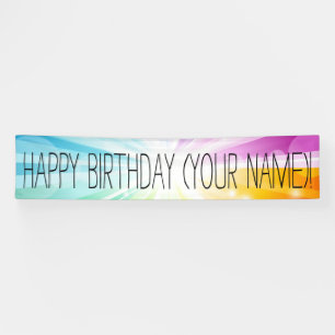Colorful Rays Personalized Birthday Party Banner