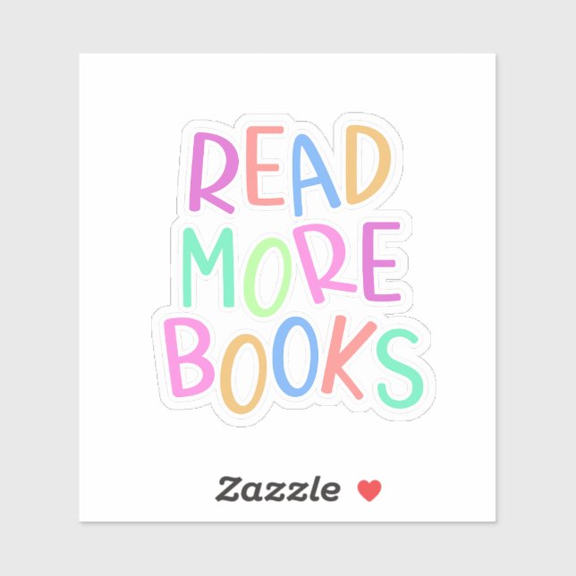 Colorful Read More Books Sticker (Sheet)