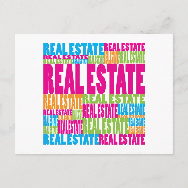 Colorful Real Estate Postcard (Front)