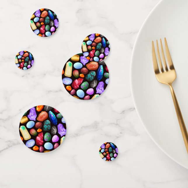 Colorful Realistic Rock and Crystal Pattern Confetti (Group)