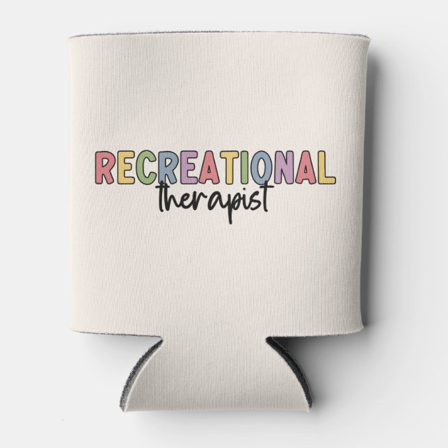 Colorful Recreational Therapist Can Cooler (Front)