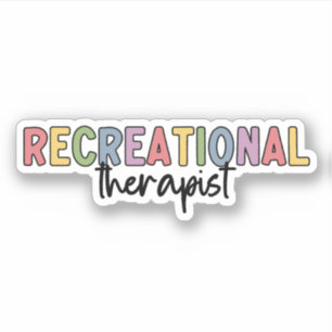 Colorful Recreational Therapist Sticker