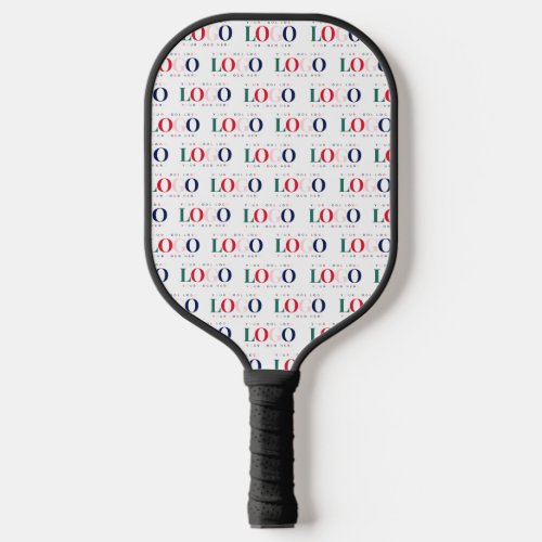 Colorful Rectangle Logo Pattern Repeating Business Pickleball Paddle