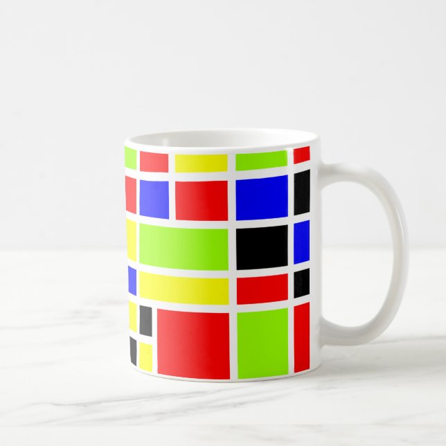 Colorful Rectangles 01 Coffee Mug (Right)