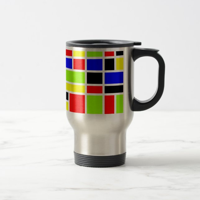 Colorful Rectangles 01 - Customized Travel Mug (Right)