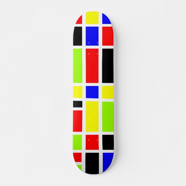 Colorful Rectangles 01 Skateboard (Front)