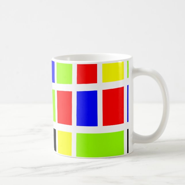 Colorful Rectangles 02 Coffee Mug (Right)
