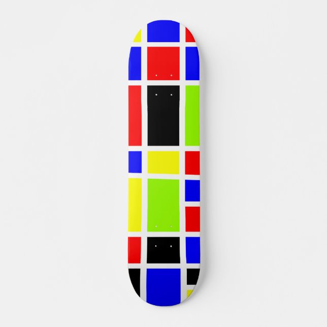 Colorful Rectangles 02 Skateboard Deck (Front)